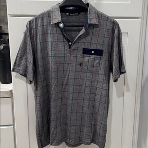 Travis Mathew Plaid Mens Polo